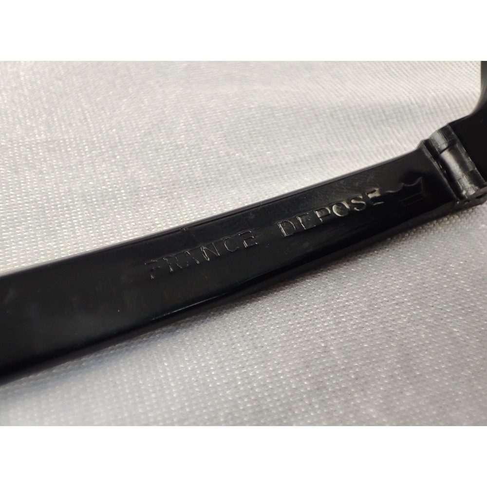 Rare VTG Vuarnet France Nylon Black Square Sunglasses Double Gradient Amber Lens - Picture 9 of 9